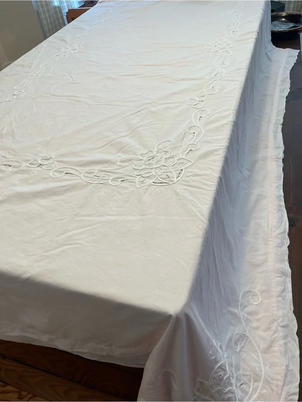 Vintage Battenburg Embroidered Duvet